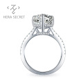 Classical design chic heart diamond engagement ring women jewelry diamond cvd